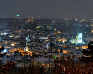 Nocne zdjęcia Lwowa